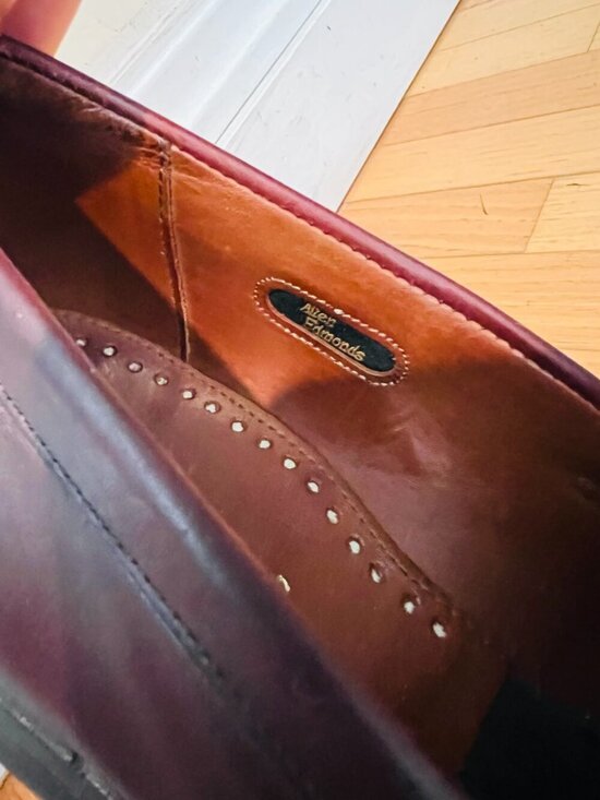 Allen Edmonds 3872 Presidio Oxblood Leather Slip On Penny Loafer Men\'s 10.5 D main image 7
